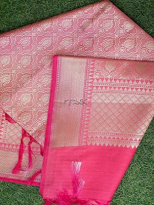 Pink Rose Banarsi Jaal Dupatta