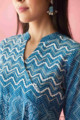 Image for Kusvaa Avdaf24 Leher Kalidar Kurta With Gota And Crochet Lace New Neck