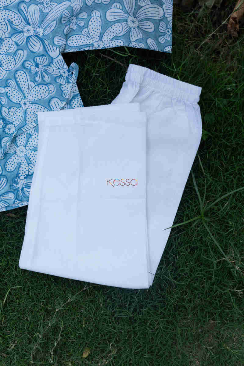 Image for Kusvaa Dek15 Hippie Blue New Born 9 12 Months Jammies Set Bottom 1