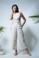 Image for Kusvaa Kcb02 Marmar Ikkat Cotton Top And Pant Set Look
