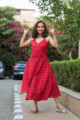 Image for Kusvaa Kcb Mehroon Ikkat Cotton Wrap Dress Look