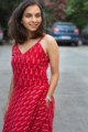 Image for Kusvaa Kcb Mehroon Ikkat Cotton Wrap Dress Top