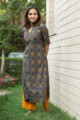 Image for Kusvaa Vcr37 Sanjna Straight Kurta With Contrast Piping Front