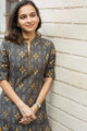 Image for Kusvaa Vcr37 Sanjna Straight Kurta With Contrast Piping Top