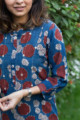 Image for Kusvaa Ws664 Chandrak Kurta With Ajrakh Print Closeup 1