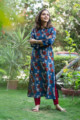 Image for Kusvaa Ws664 Chandrak Kurta With Ajrakh Print Front 2