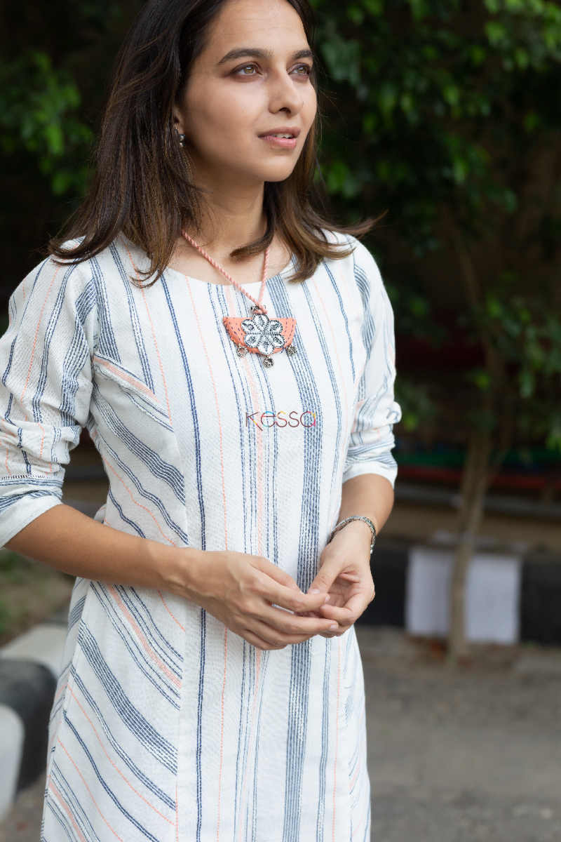 Image for Kusvaa Ws South Cotton Stripe Dress Top