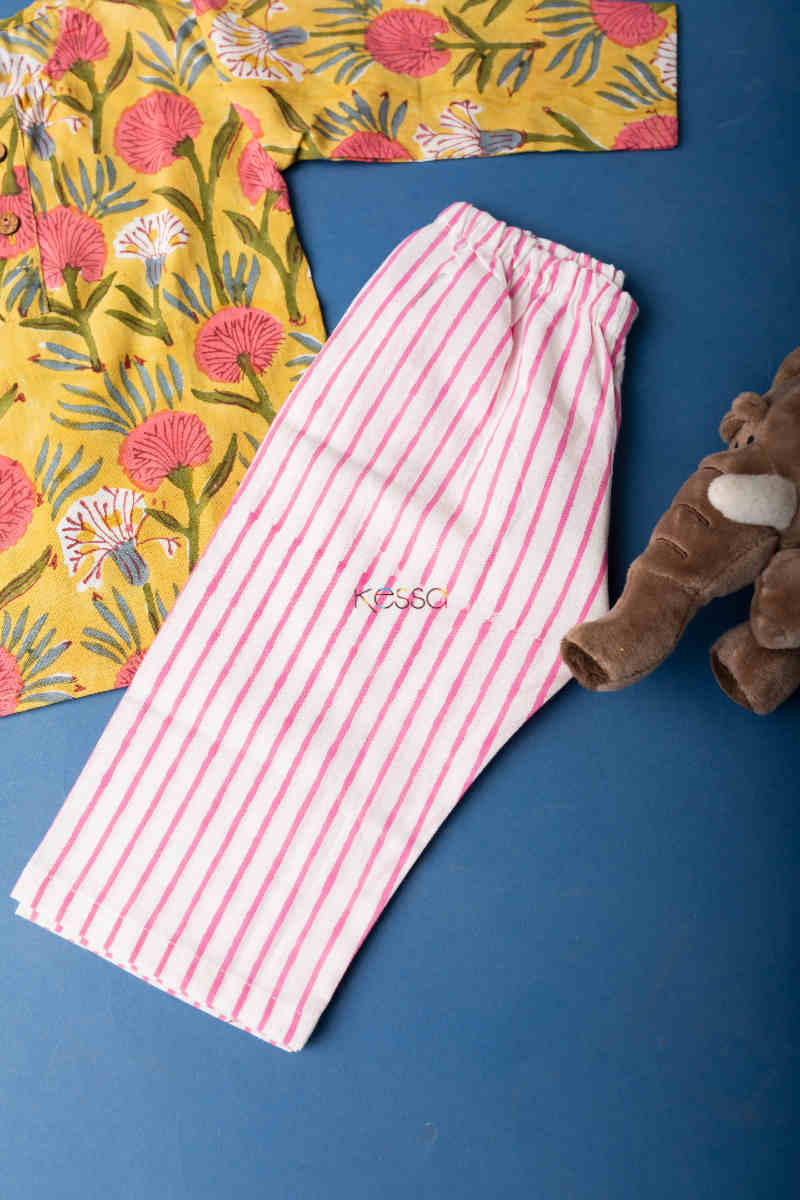 Image for Kusvaa Wsrk03 Ronchi Yellow New Born Jammies Set 1 Bottom