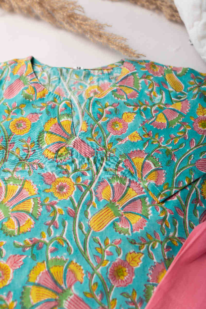 Image for Kusvaa Wsrk13 Pacific Blue New Born Jammies Set 1 Top