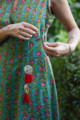 Image for Kusvaa Avdaf26 Viridian Green Angrakha A Line Kurta Style