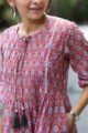 Image for Kusvaa Avdaf32 Paisley Dress With Lace Tassel Details Closeup