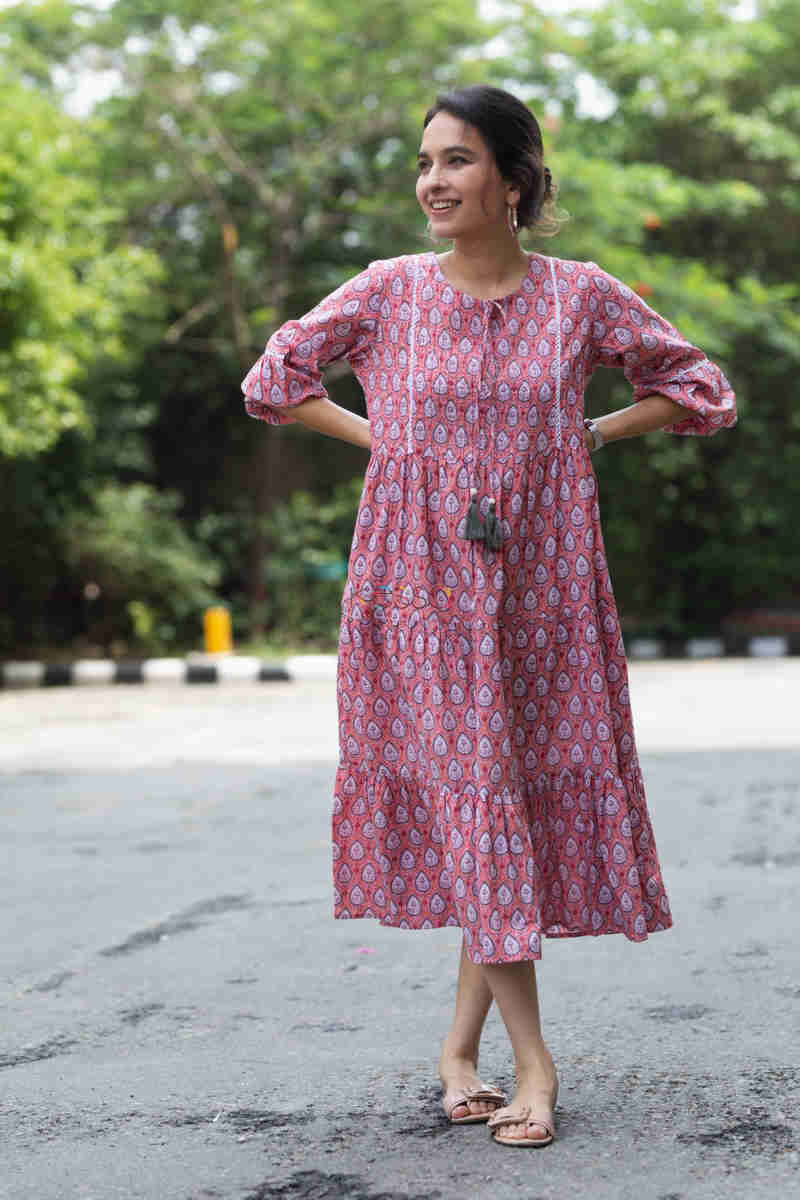 Image for Kusvaa Avdaf32 Paisley Dress With Lace Tassel Details Featured