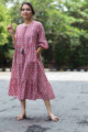 Image for Kusvaa Avdaf32 Paisley Dress With Lace Tassel Details Look 1