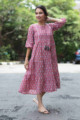 Image for Kusvaa Avdaf32 Paisley Dress With Lace Tassel Details Look