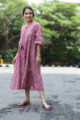 Image for Kusvaa Avdaf32 Paisley Dress With Lace Tassel Details Side