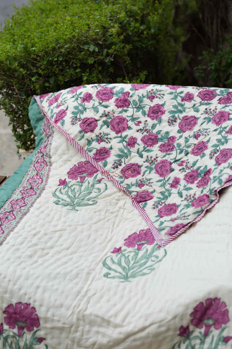Image for Kusvaa Kaq138 Gray Nurse Double Bed Quilt Look 1
