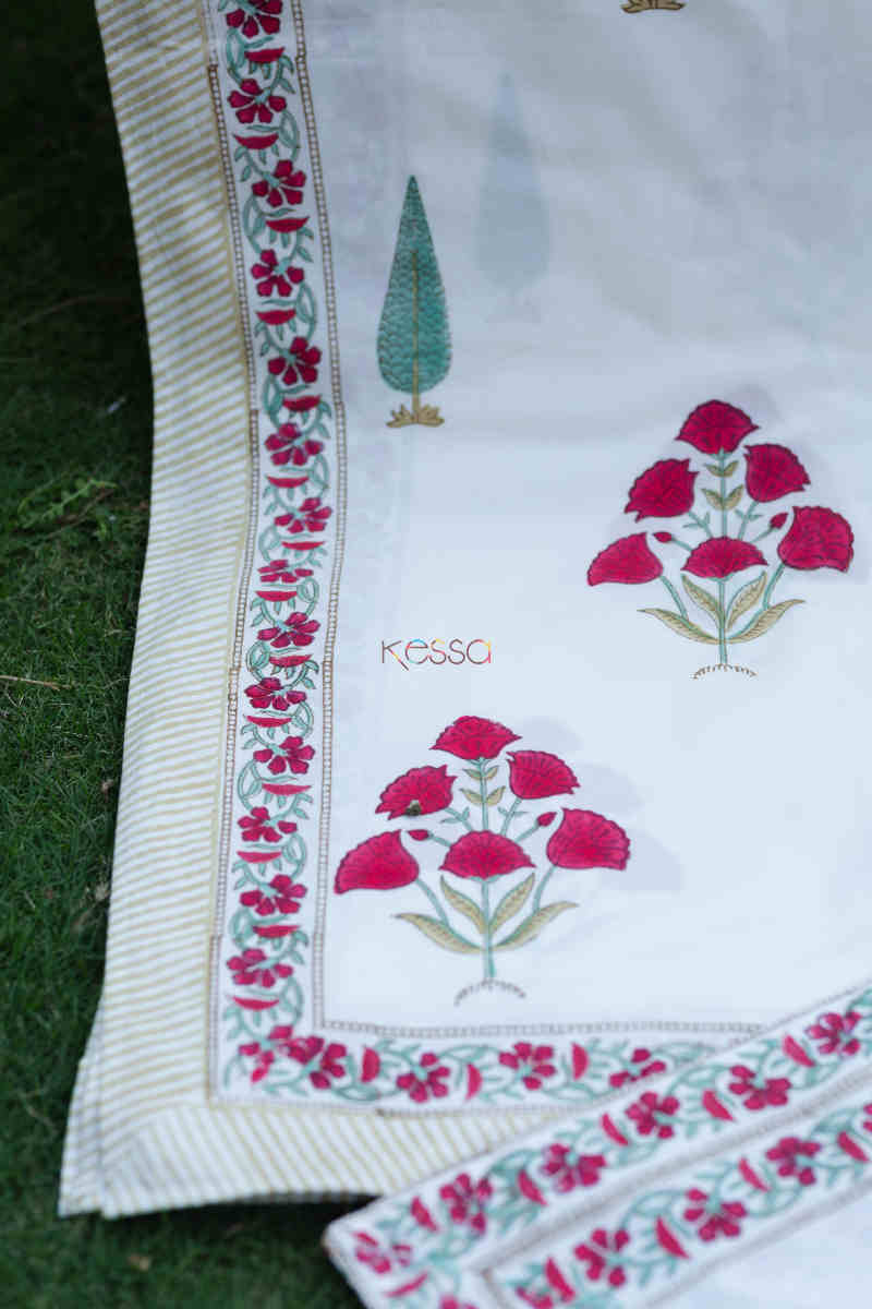 Image for Kusvaa Kpb37 French Rose Double Bed Sheet Front 1