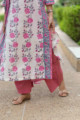 Image for Kusvaa Kuoj143 Athens Gray Block Print Kurta Dupatta Set Bottom