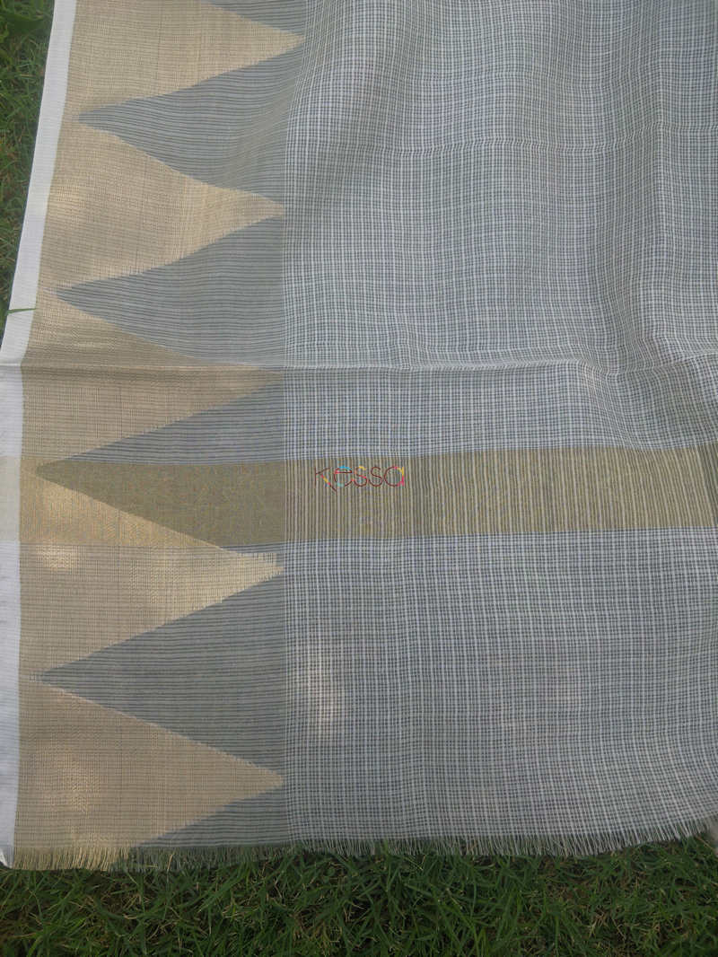 Image for Kusvaa Sfdupatta06 Organza Zari Dupatta With Triangle Shape Border Look 1