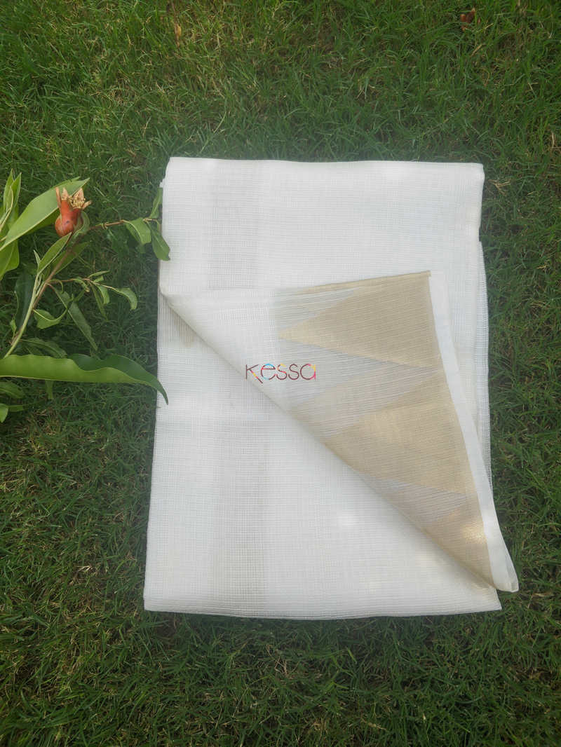 Image for Kusvaa Sfdupatta06 Organza Zari Dupatta With Triangle Shape Border Look