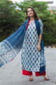 Image for Kusvaa Vcr39 Atashi Kurta And Dupatta Set With Bagru Print Front 1