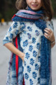 Image for Kusvaa Vcr39 Atashi Kurta And Dupatta Set With Bagru Print Right