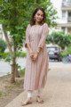 Image for Kusvaa Ws673 Turkish Rose Stripe Straight Kurta Look