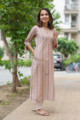 Image for Kusvaa Ws673 Turkish Rose Stripe Straight Kurta Pocket