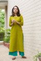Image for Kusvaa Ws674 Durba South Cotton Dobby Kurta Front