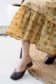Image for Kusvaa Ws683 Nuzar Cotton Dress With Hand Block Print Bottom