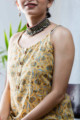 Image for Kusvaa Ws683 Nuzar Cotton Dress With Hand Block Print Closeup