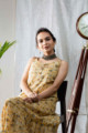 Image for Kusvaa Ws683 Nuzar Cotton Dress With Hand Block Print Sitting