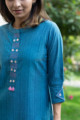 Image for Kusvaa Ws684 Almika South Cotton Dobby Kurta Closeup