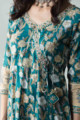 Image for Kusvaa Ws686 Panna Kalidar Kurta With Gota Patti Work And Tassels New Closeup