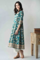 Image for Kusvaa Ws686 Panna Kalidar Kurta With Gota Patti Work And Tassels New Look