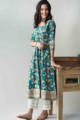 Image for Kusvaa Ws686 Panna Kalidar Kurta With Gota Patti Work And Tassels New Side