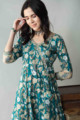 Image for Kusvaa Ws686 Panna Kalidar Kurta With Gota Patti Work And Tassels New Top 1