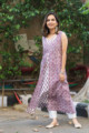Image for Kusvaa Wsr200 Yakoot Layered Kurta With Hand Block Print Look 1
