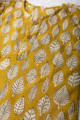 Image for Kusvaa Wsrk27 Mustard Kurta Toddler Jammies Set Closeup