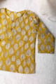Image for Kusvaa Wsrk27 Mustard Kurta Toddler Jammies Set Top