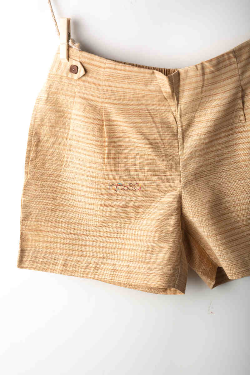 Image for Kusvaa Wss05 Gold Sand Printed Shorts Closeup