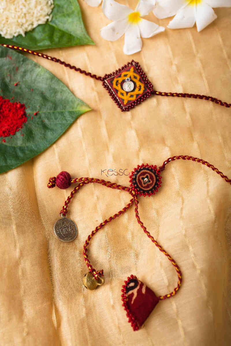 Image for Kusvaa Amcouple06 Bandhan Couples Rakhi Set Of Two Featured