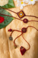 Image for Kusvaa Amfamily03 Harshat Family Rakhi Set Of Three 1