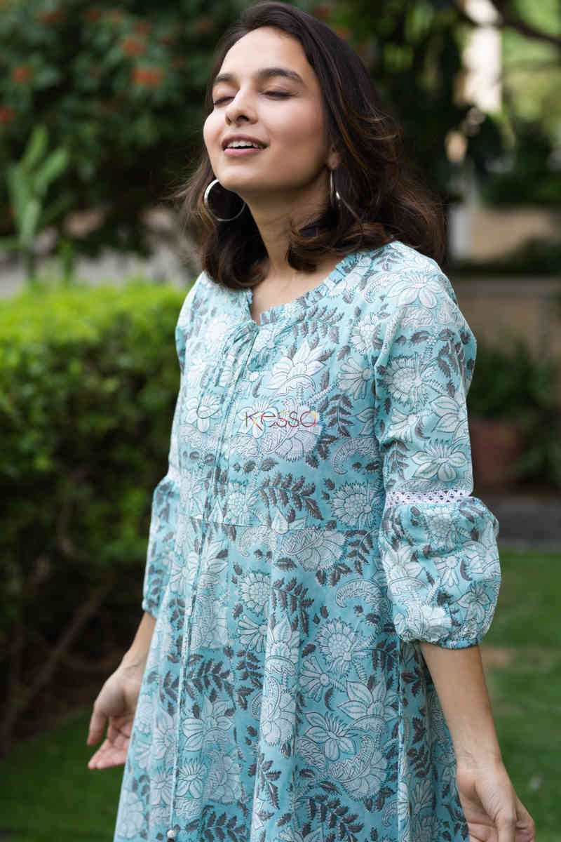 Image for Kusvaa Avdaf34 Aawanya Dress With Lace And Tassel Details Side 1