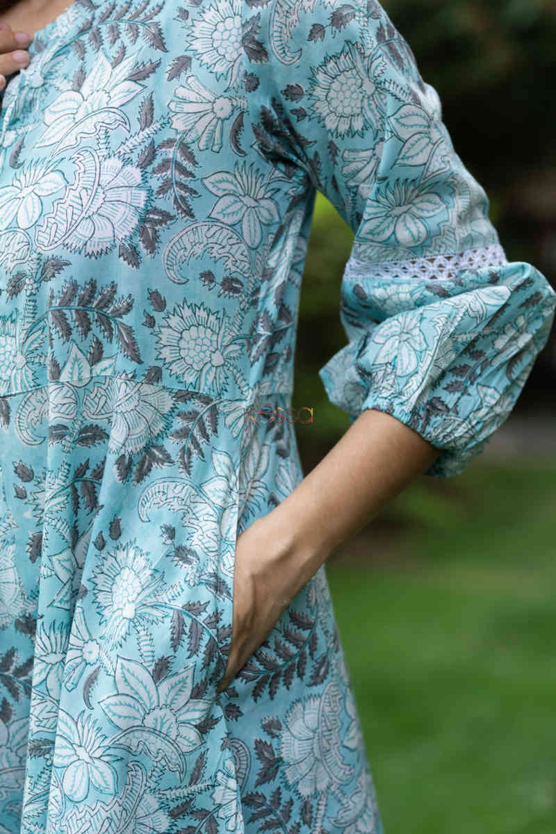 Image for Kusvaa Avdaf34 Aawanya Dress With Lace And Tassel Details Sleeves