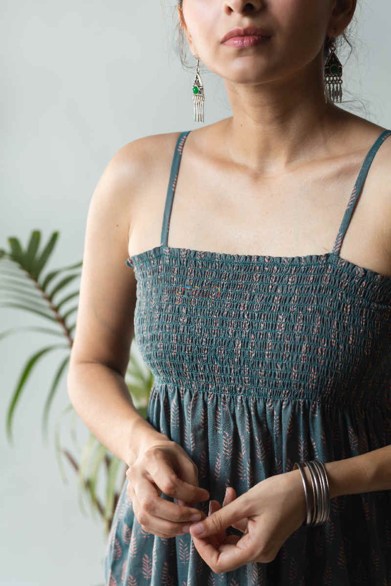 Image for Kusvaa Kcb08 Badra Co Ord Set With Bagh Print Closeup