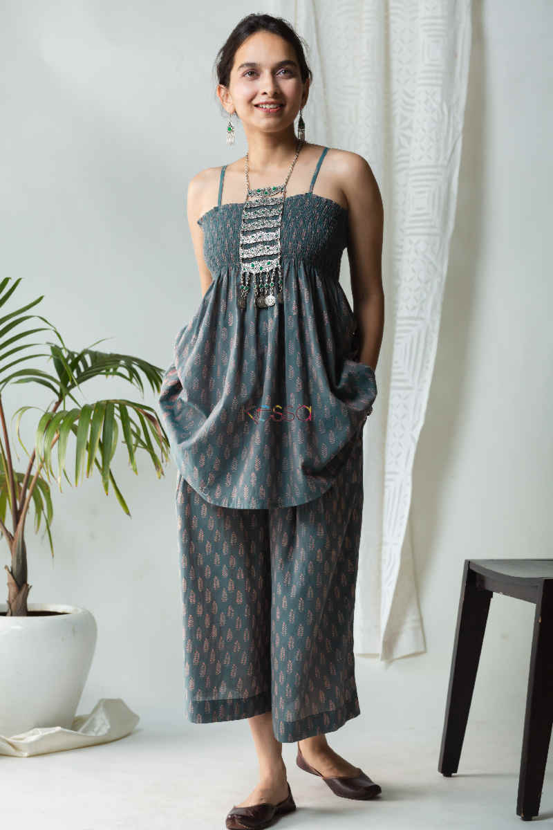 Image for Kusvaa Kcb08 Badra Co Ord Set With Bagh Print Front