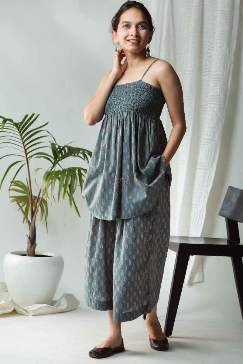 Image for Kusvaa Kcb08 Badra Co Ord Set With Bagh Print Left