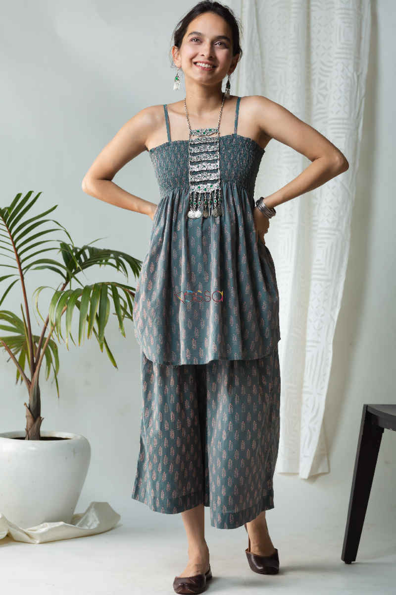Image for Kusvaa Kcb08 Badra Co Ord Set With Bagh Print Look
