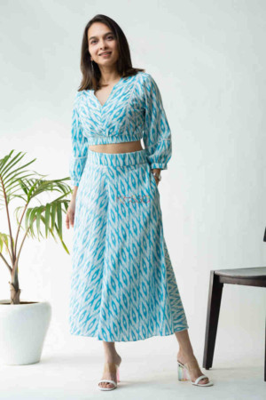 Image for Kusvaa Kcb09 Farzaana Co Ord Set With Hand Block Print Featured